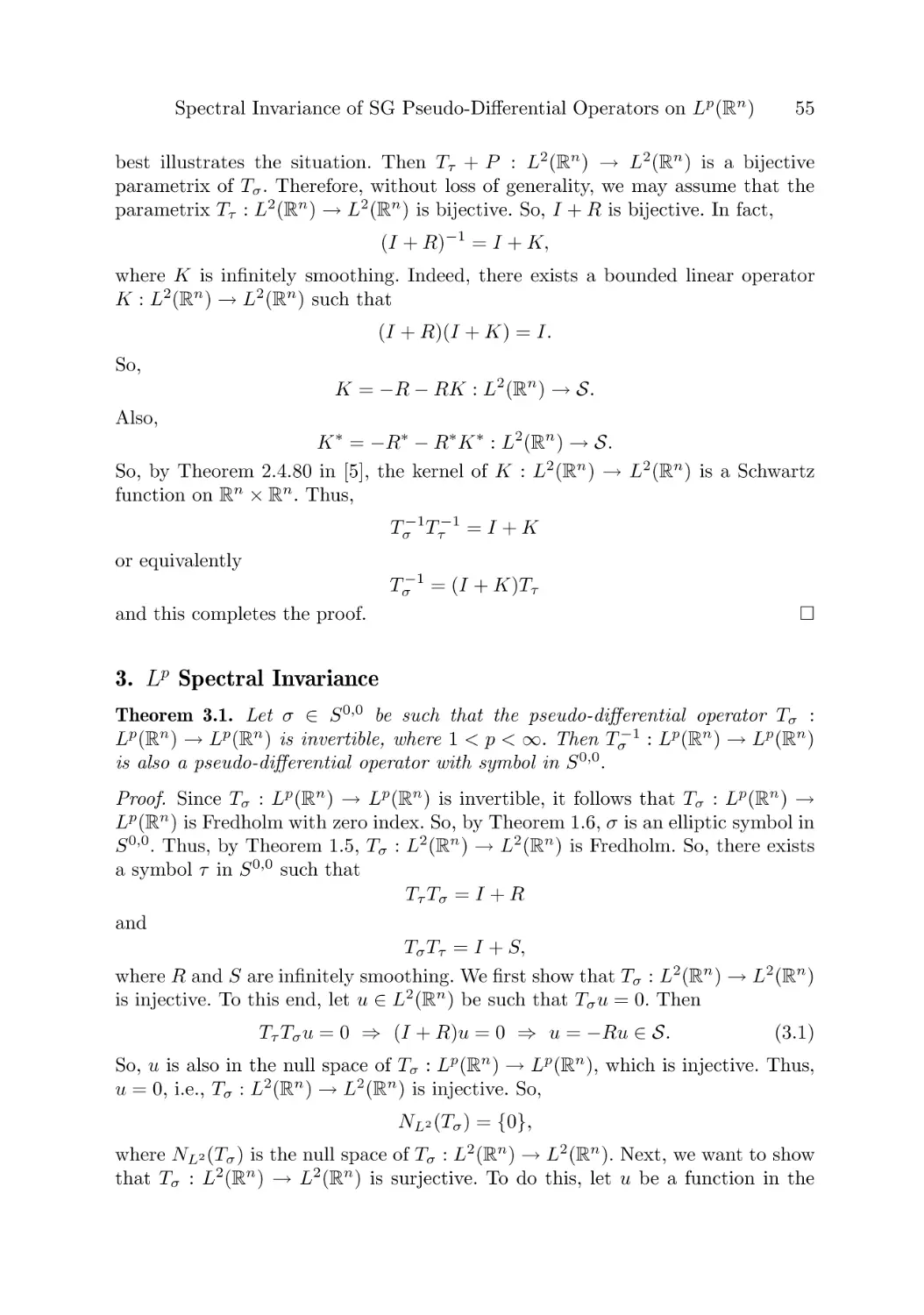 3. Lp Spectral Invariance