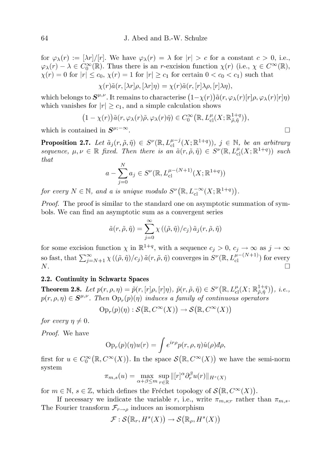 2.2. Continuity in Schwartz Spaces