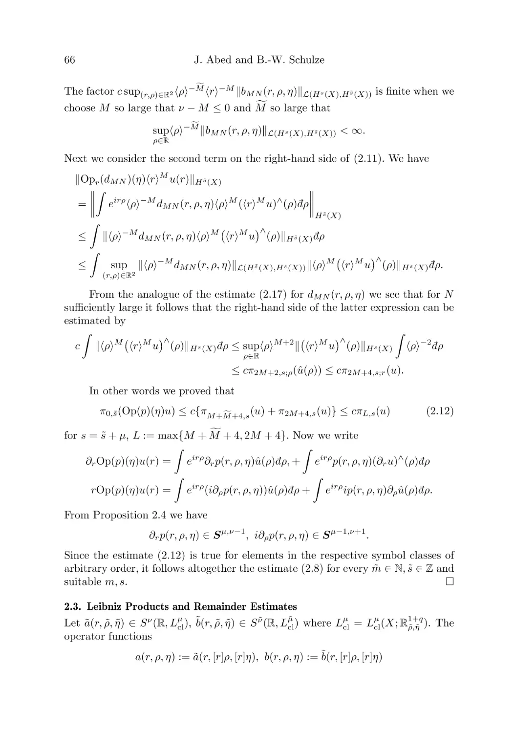 2.3. Leibniz Products and Remainder Estimates