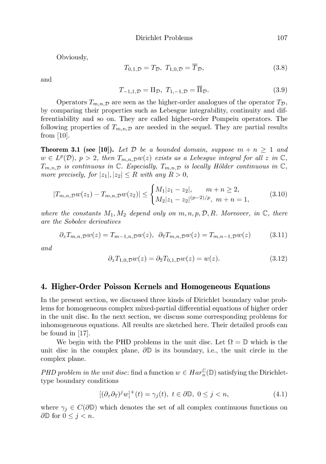 4. Higher-Order Poisson Kernels and Homogeneous Equations