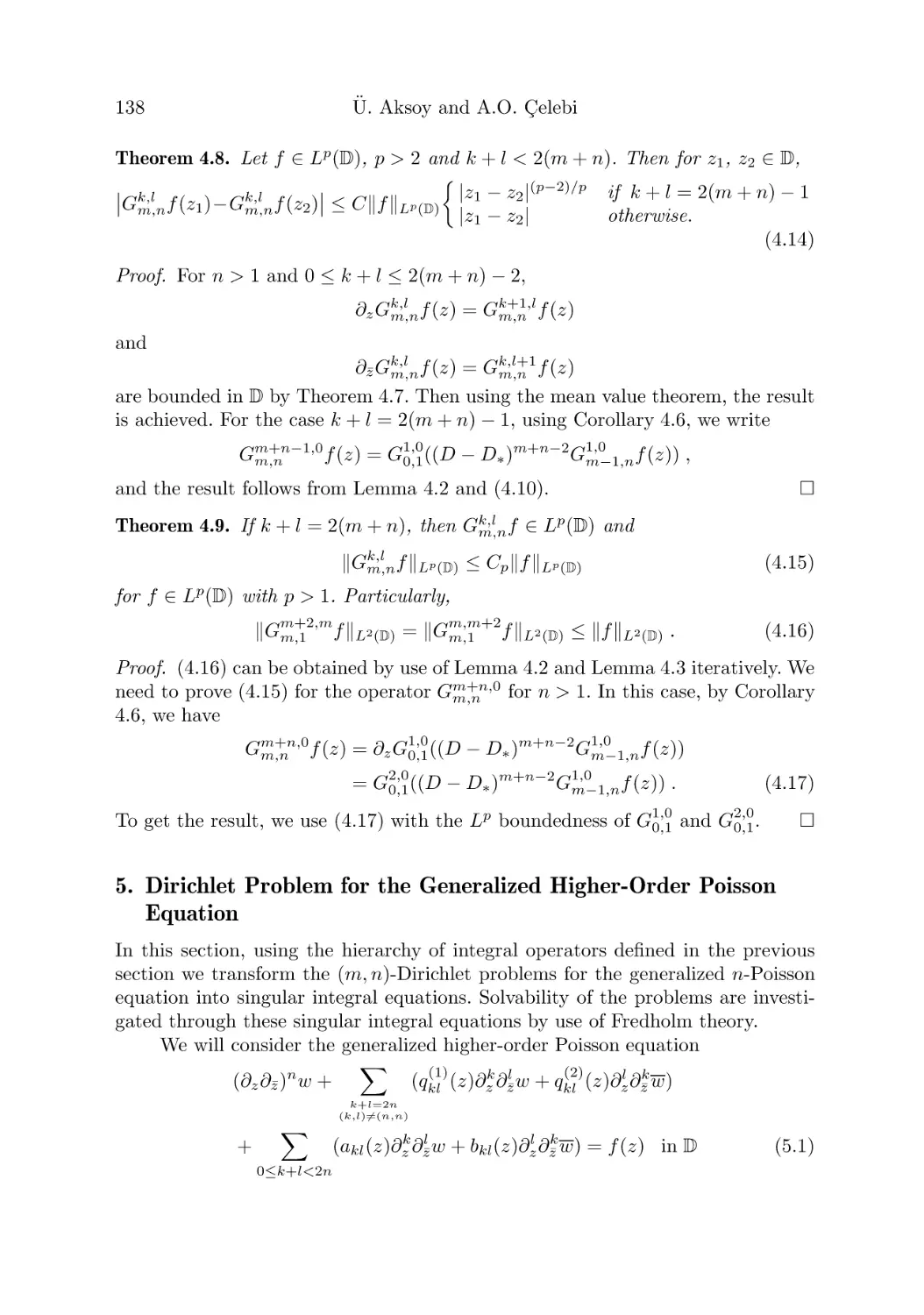 5. Dirichlet Problem for the Generalized Higher-Order Poisson Equation