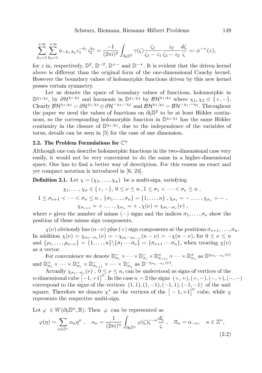 2.2. The Problem Formulations for Cn