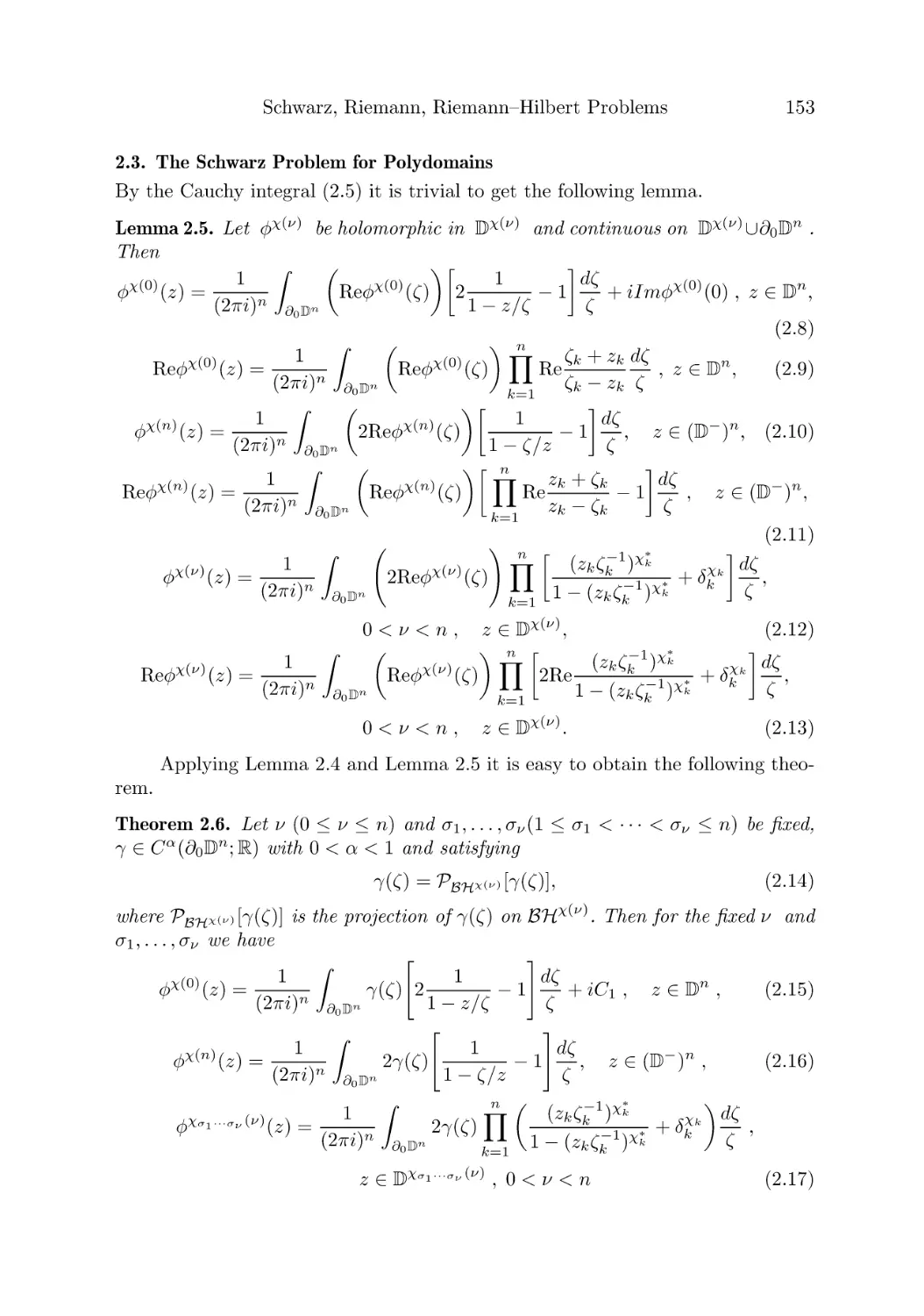 2.3. The Schwarz Problem for Polydomains