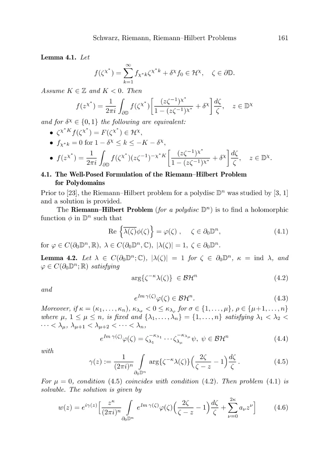 4.1. The Well-Posed Formulation of the Riemann–Hilbert Problem for Polydomains