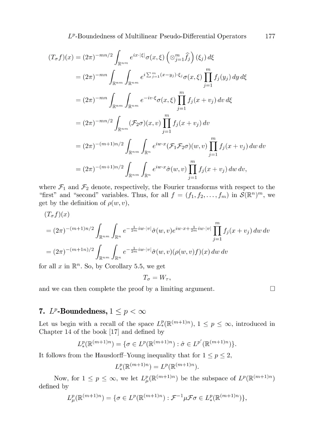 7. Lp-Boundedness, 1 ≤ p < ∞