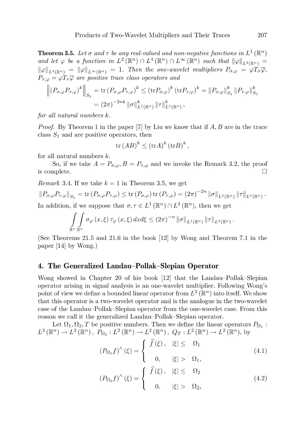 4. The Generalized Landau–Pollak–Slepian Operator