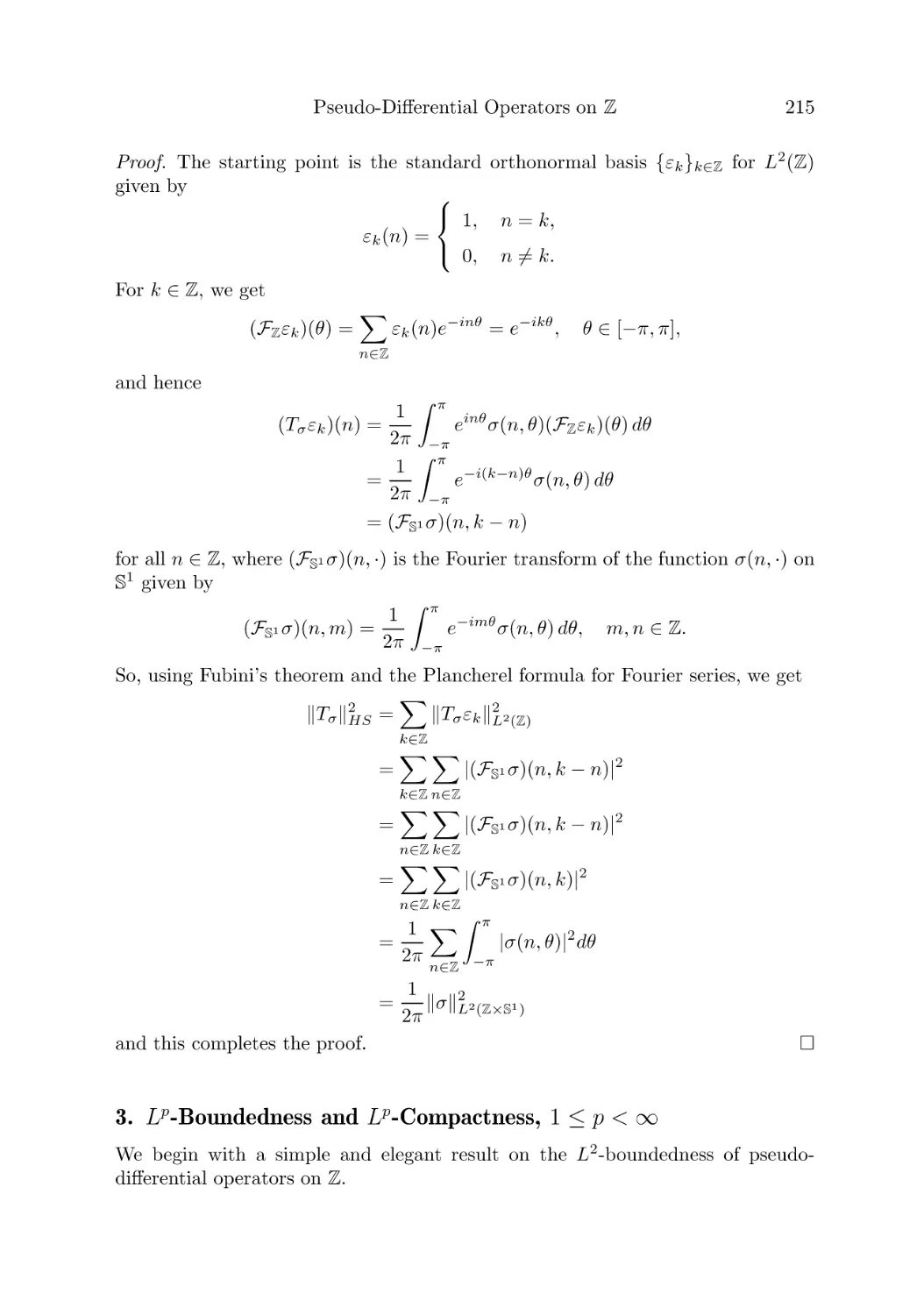 3. Lp-Boundedness and Lp-Compactness, 1 ≤ p < ∞