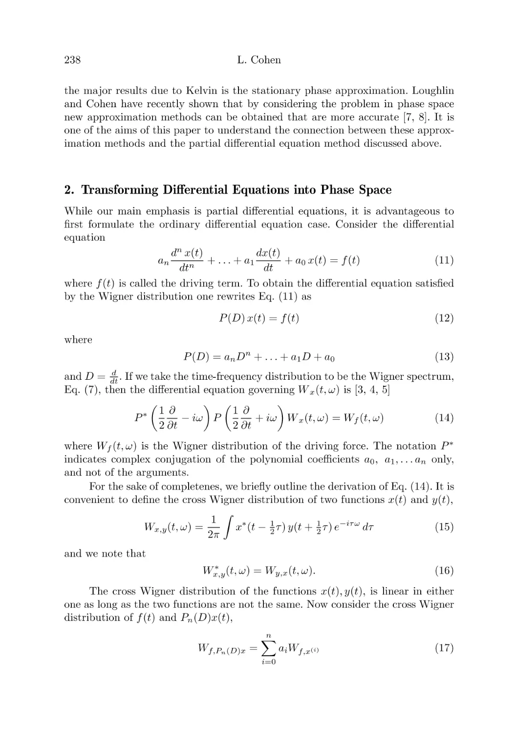 2. Transforming Differential Equations into Phase Space