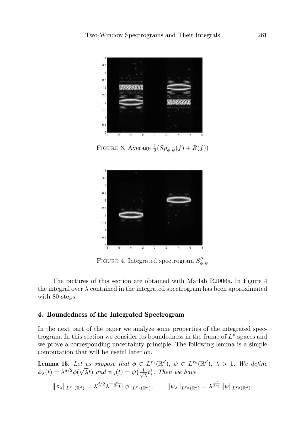 4. Boundedness of the Integrated Spectrogram