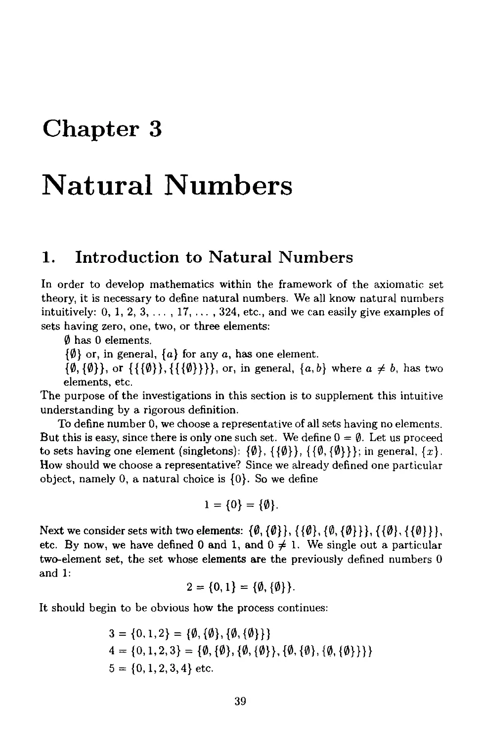 Chapter 3 Natural Numbers