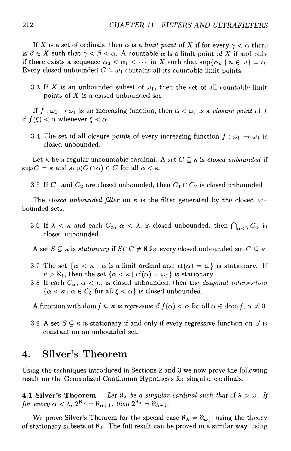 4 Silver's Theorem