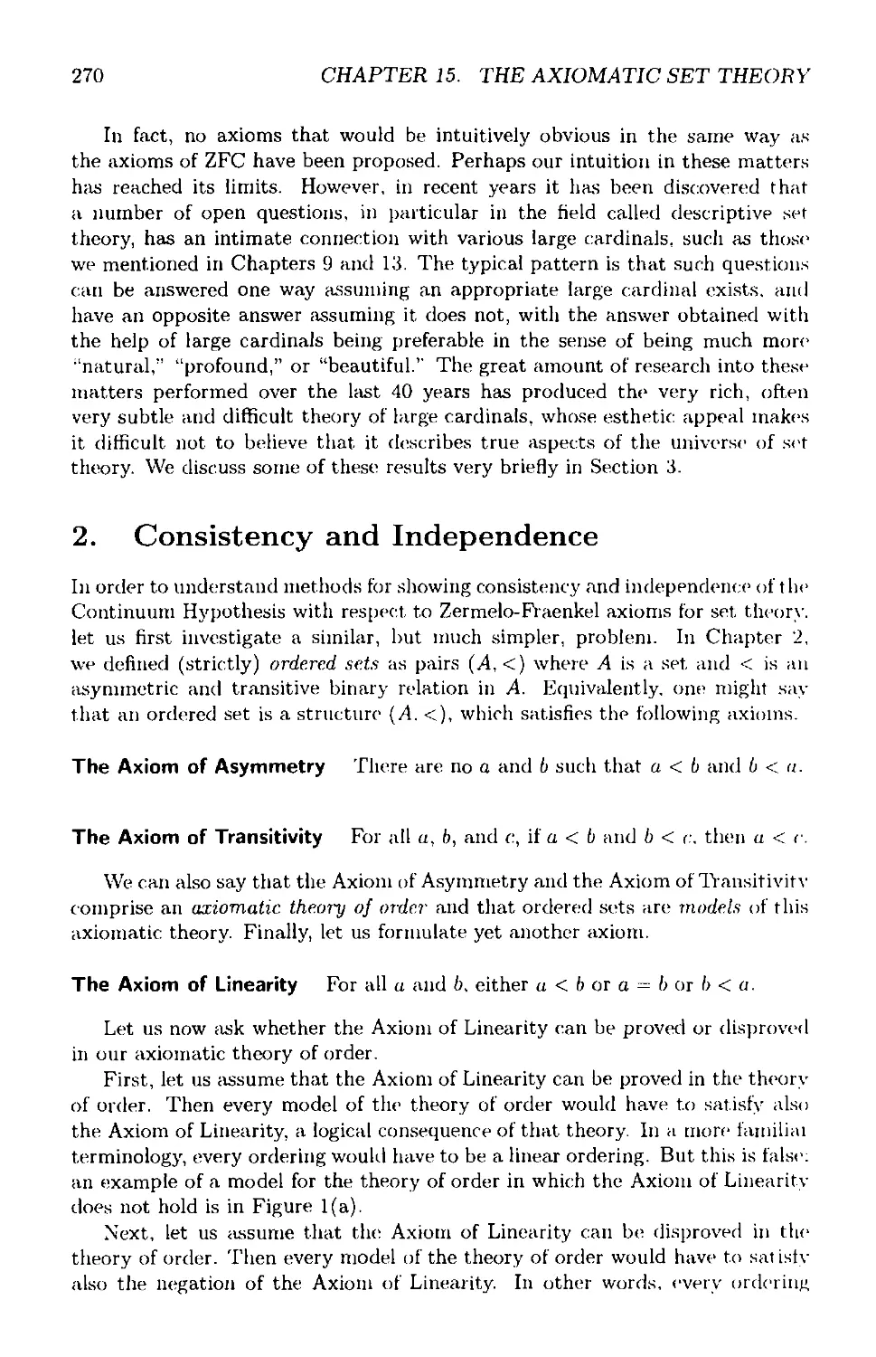 2 Consistency and Independence