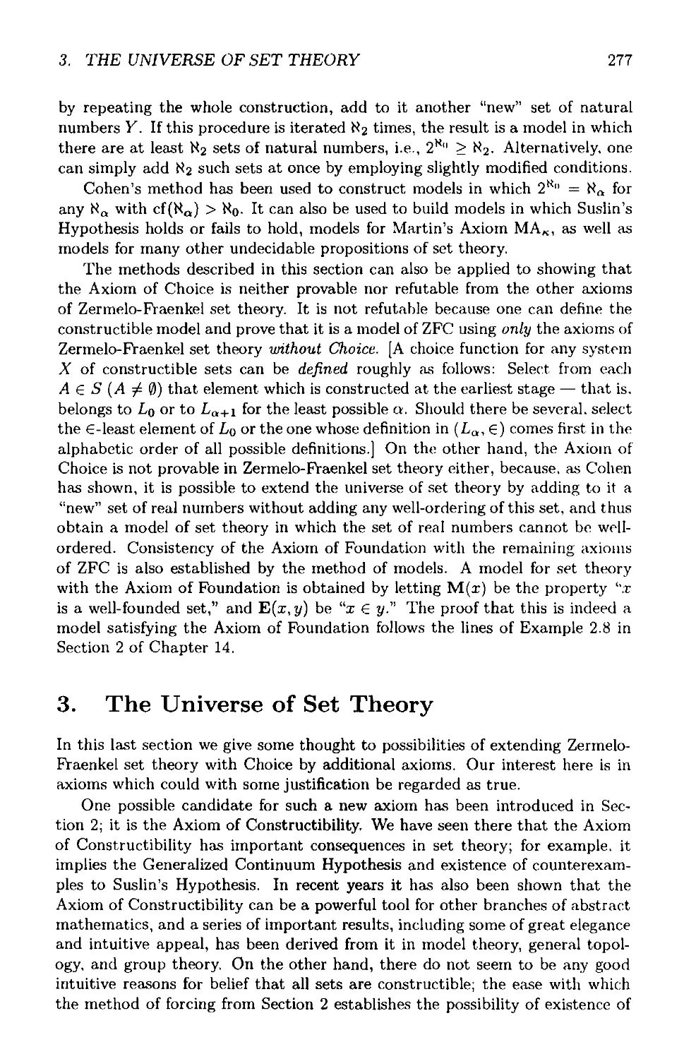 3 The Universe of Set Theory