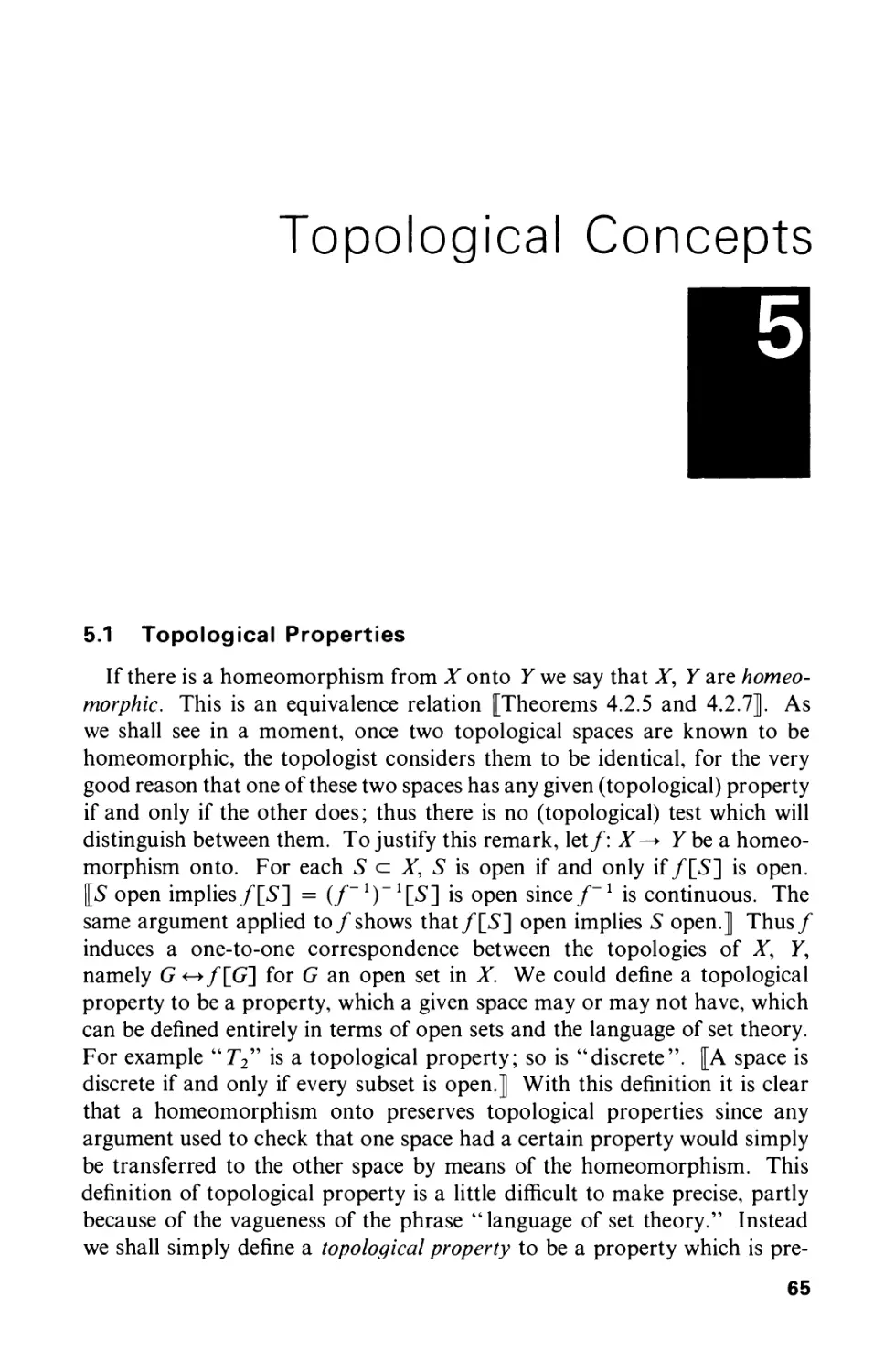 5 Topological Concepts  65