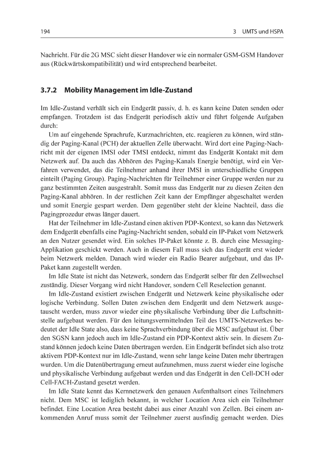 3.7.2 Mobility Management im Idle-Zustand