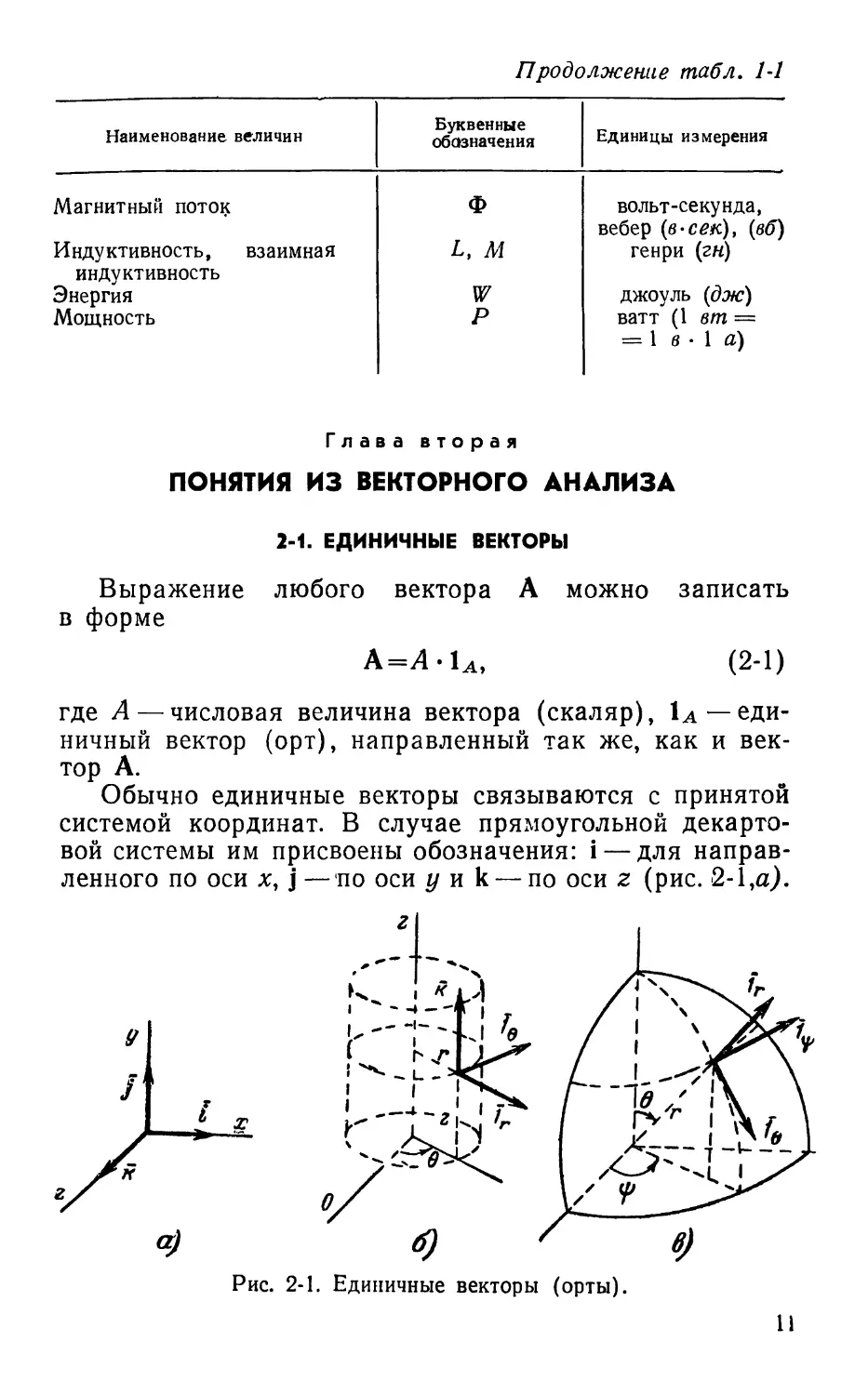 Глава вторая. Понятия из векторного анализа