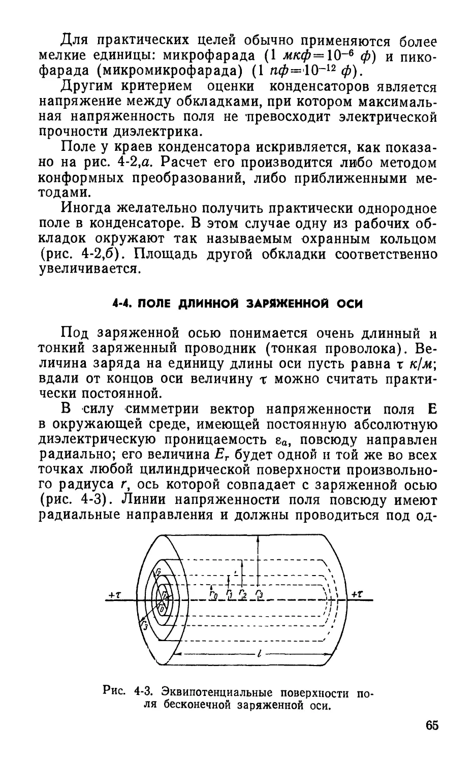 4-4. Поле длинной заряженной оси