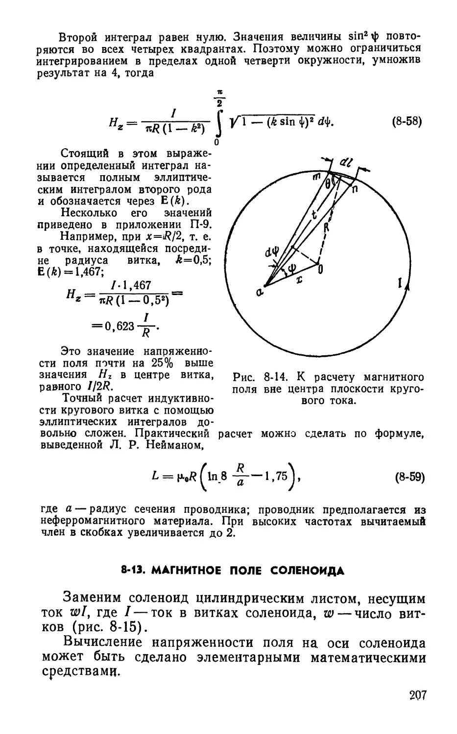 8-13. Магнитное поле соленоида