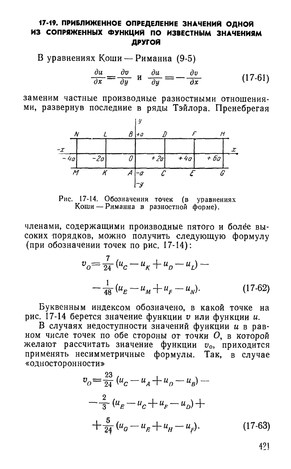 17-19. Приближенное определение значений одной из сопряженных функций по известным значениям другой