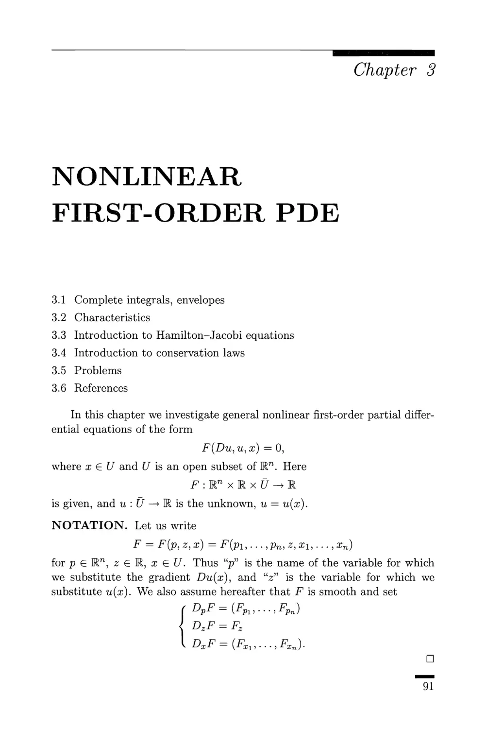 3. Nonlinear First-Order PDE
