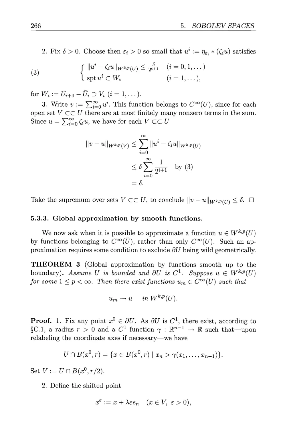 5.3.3. Global approximation by smooth functions
