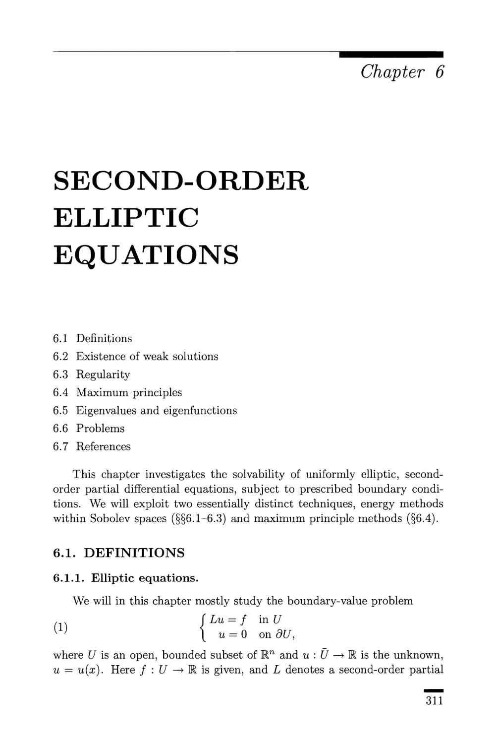 6. Second-Order Elliptic Equations
