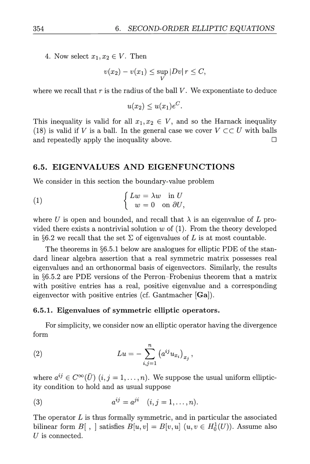 6.5. Eigenvalues and eigenfunctions