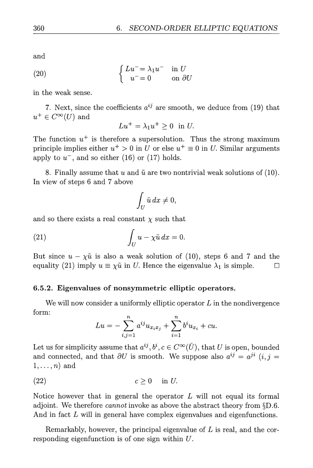 6.5.2. Eigenvalues of nonsymmetric elliptic operators