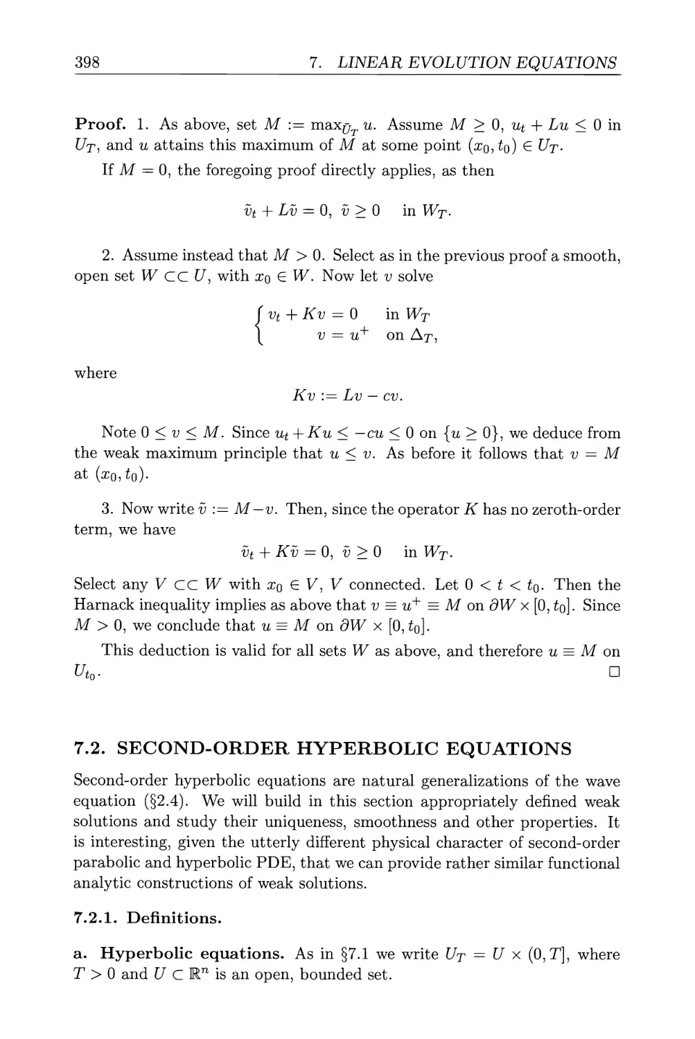 7.2. Second-order hyperbolic equations