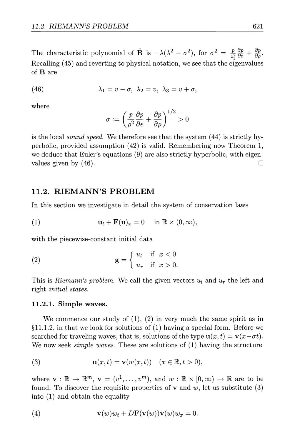 11.2. Riemann's problem