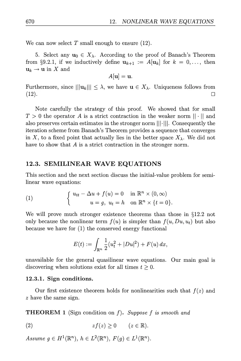 12.3. Semilinear wave equations