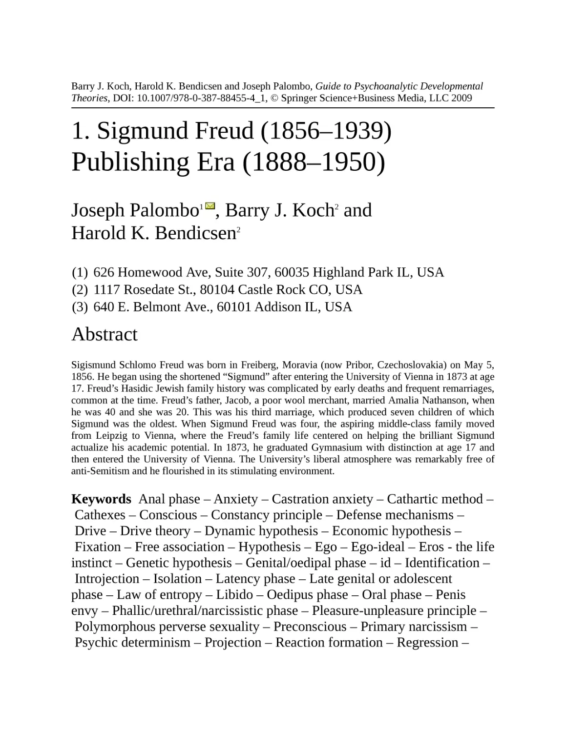 1 Sigmund Freud (1856–1939)