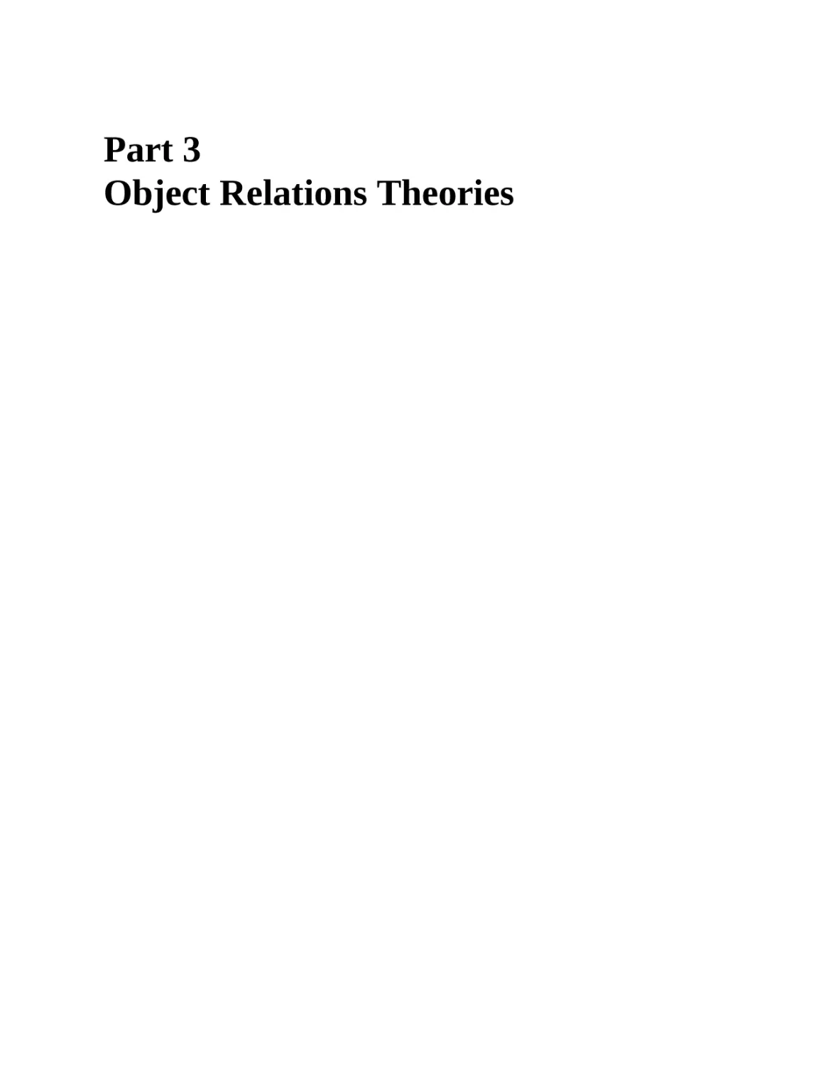 3 Object Relations Theories