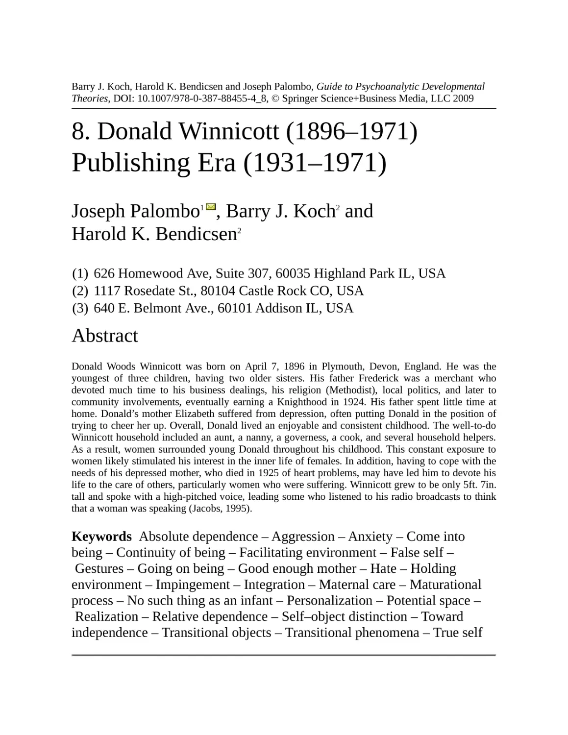 8 Donald Winnicott (1896–1971)