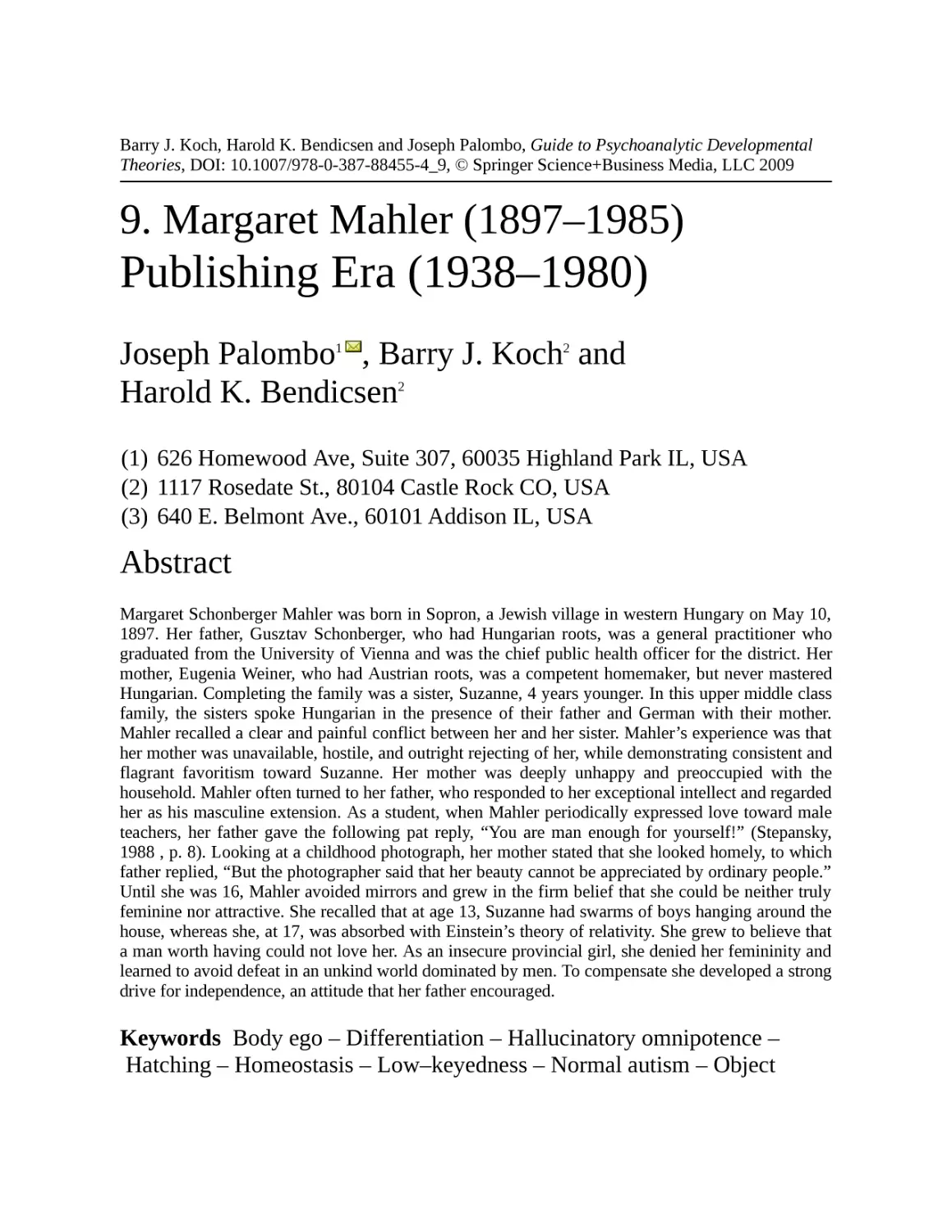 9 Margaret Mahler (1897–1985)