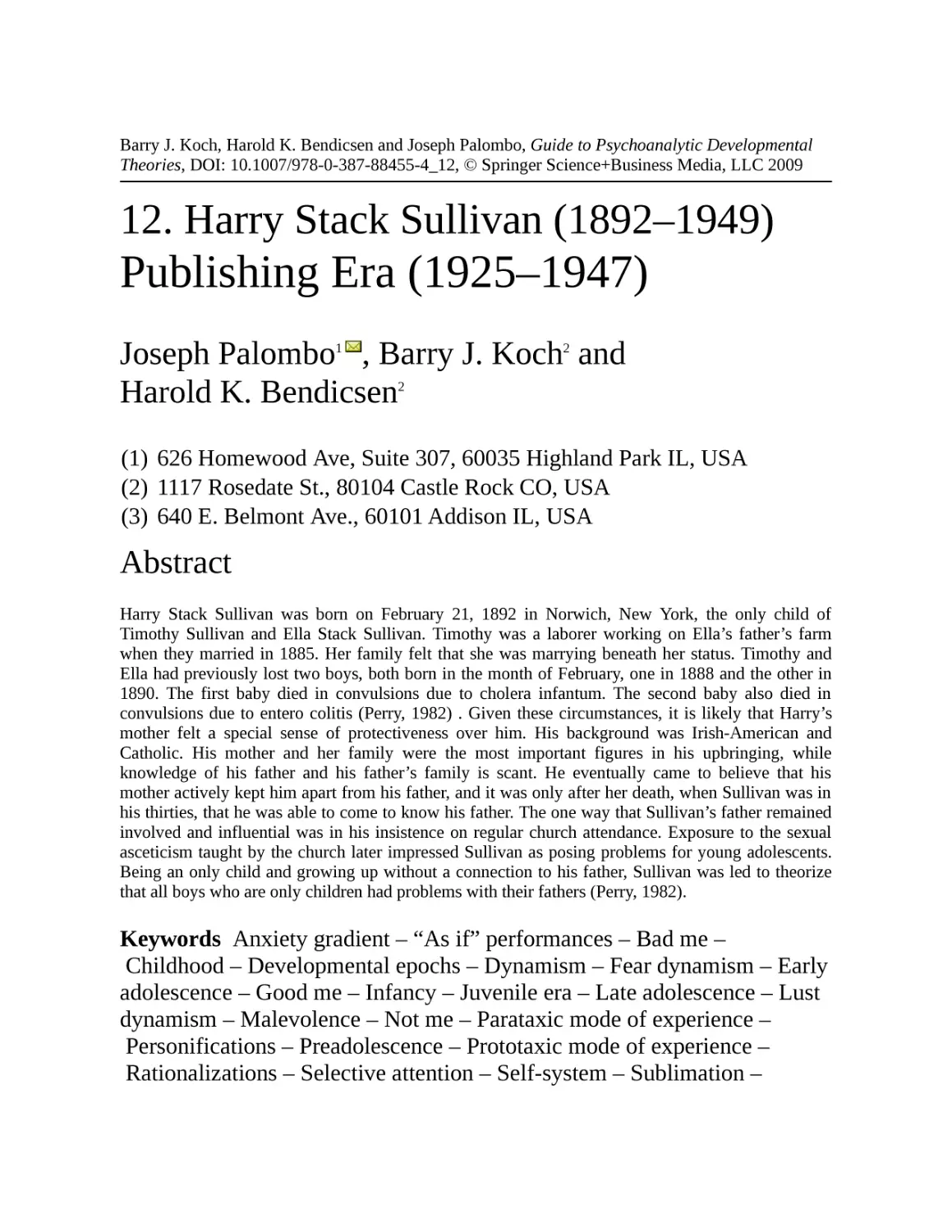 12 Harry Stack Sullivan (1892–1949)