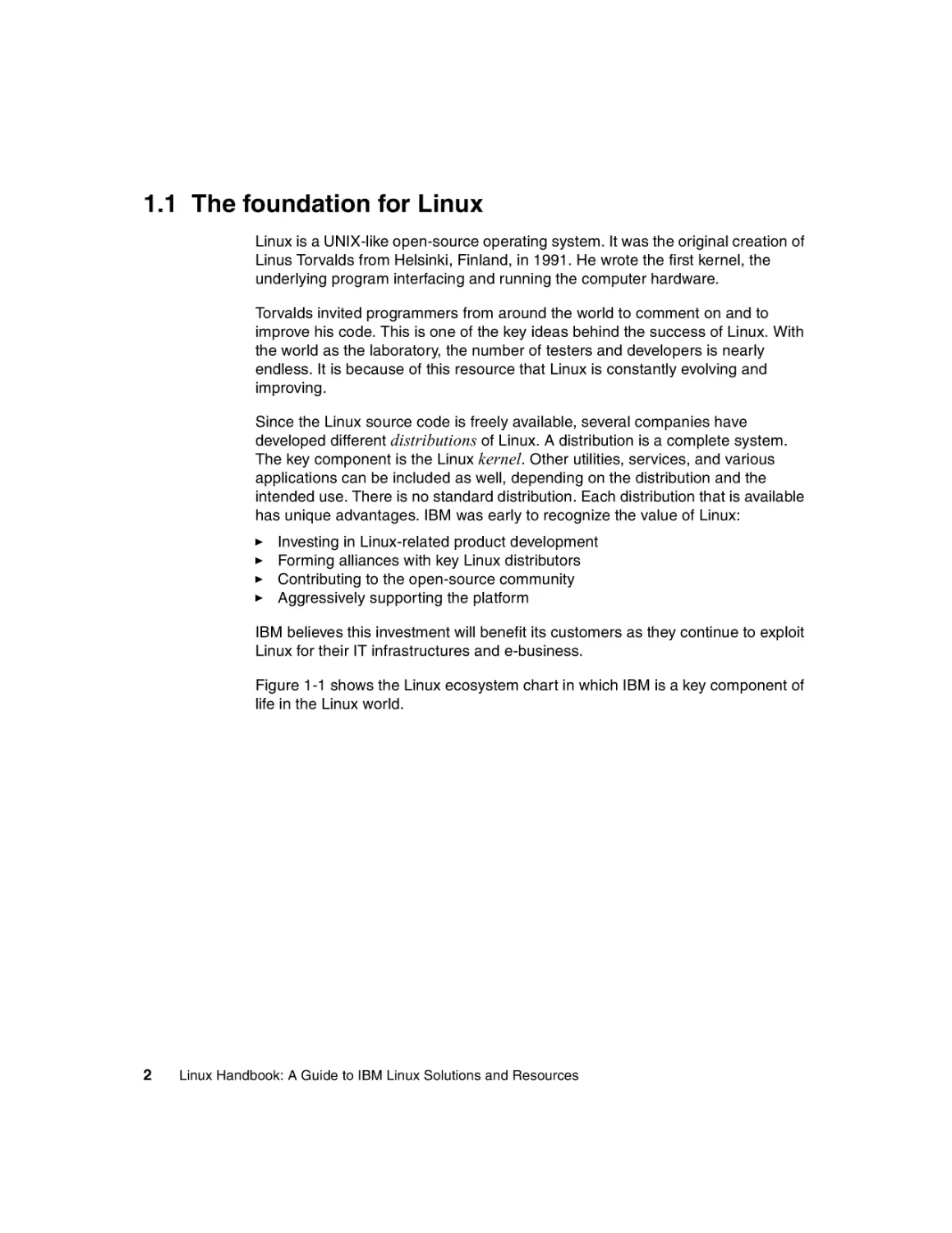 1.1 The foundation for Linux