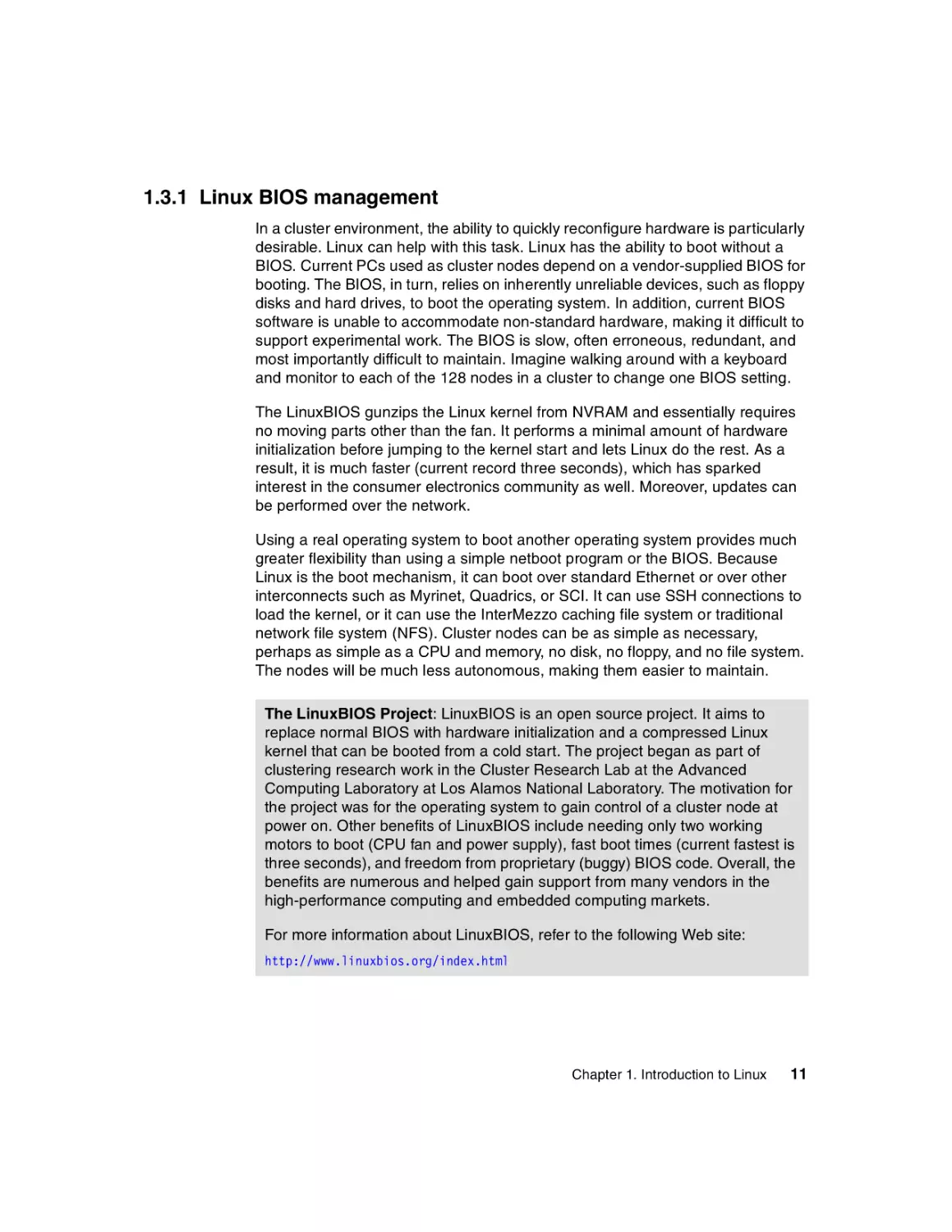 1.3.1 Linux BIOS management