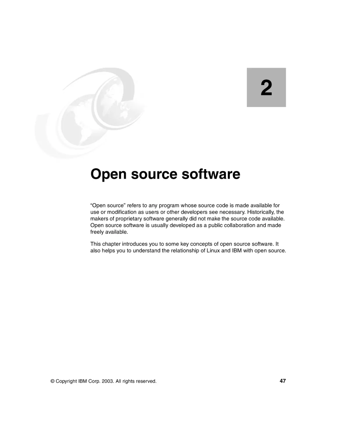 Chapter 2. Open source software