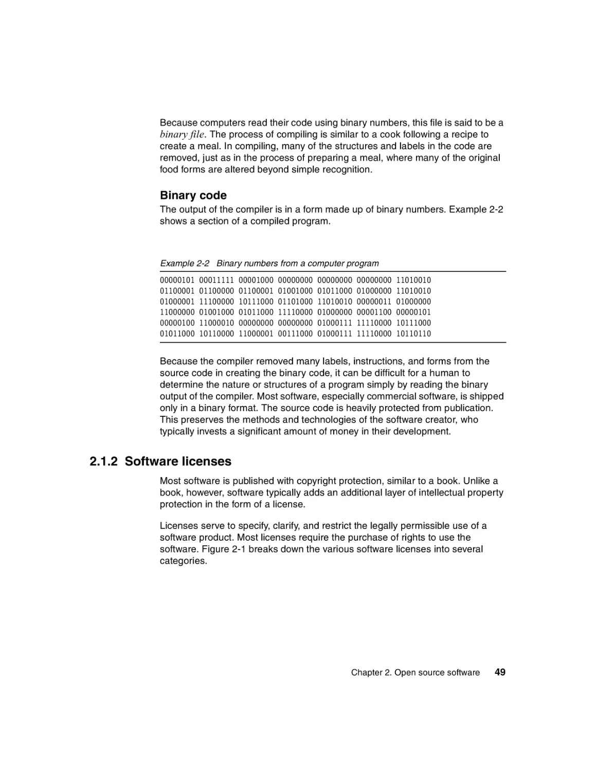 2.1.2 Software licenses