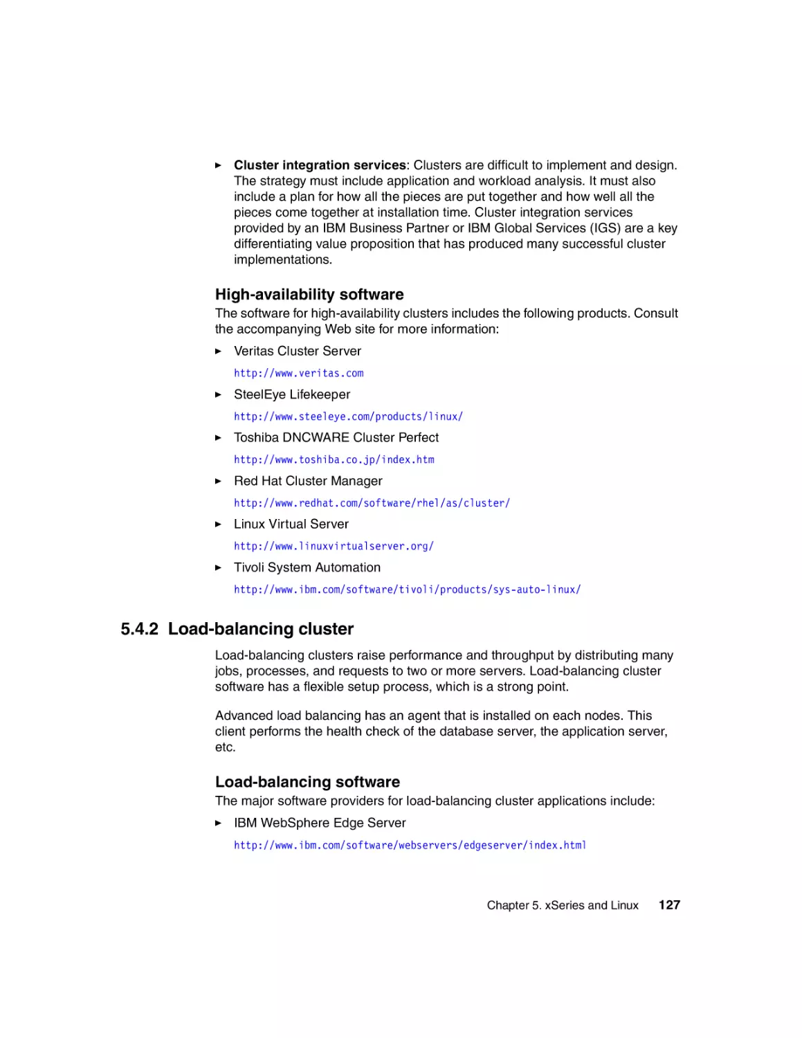 5.4.2 Load-balancing cluster