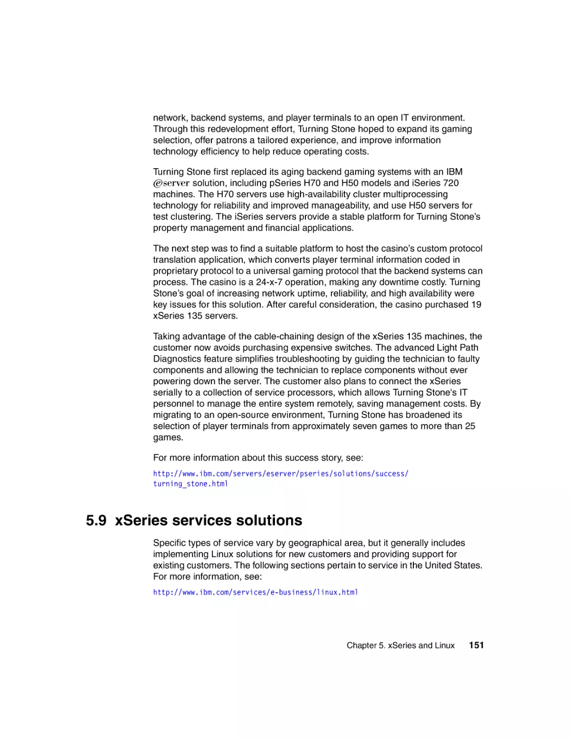 5.9 xSeries services solutions