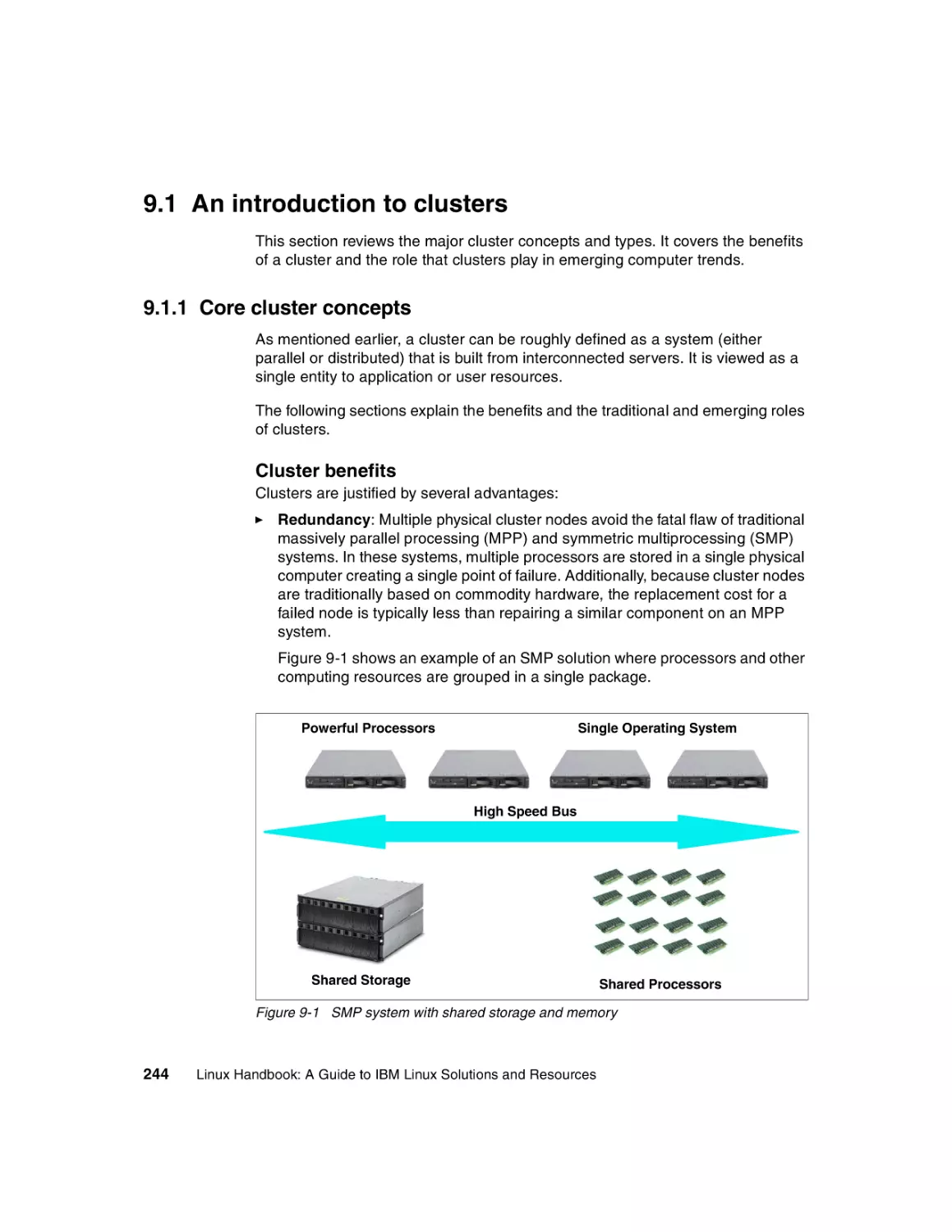 9.1 An introduction to clusters
9.1.1 Core cluster concepts