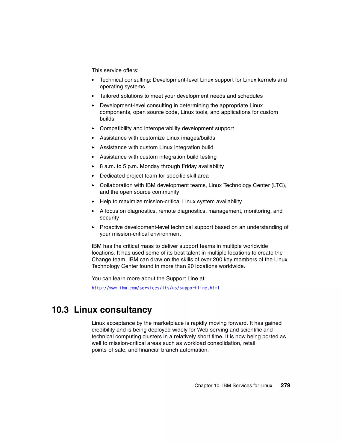 10.3 Linux consultancy