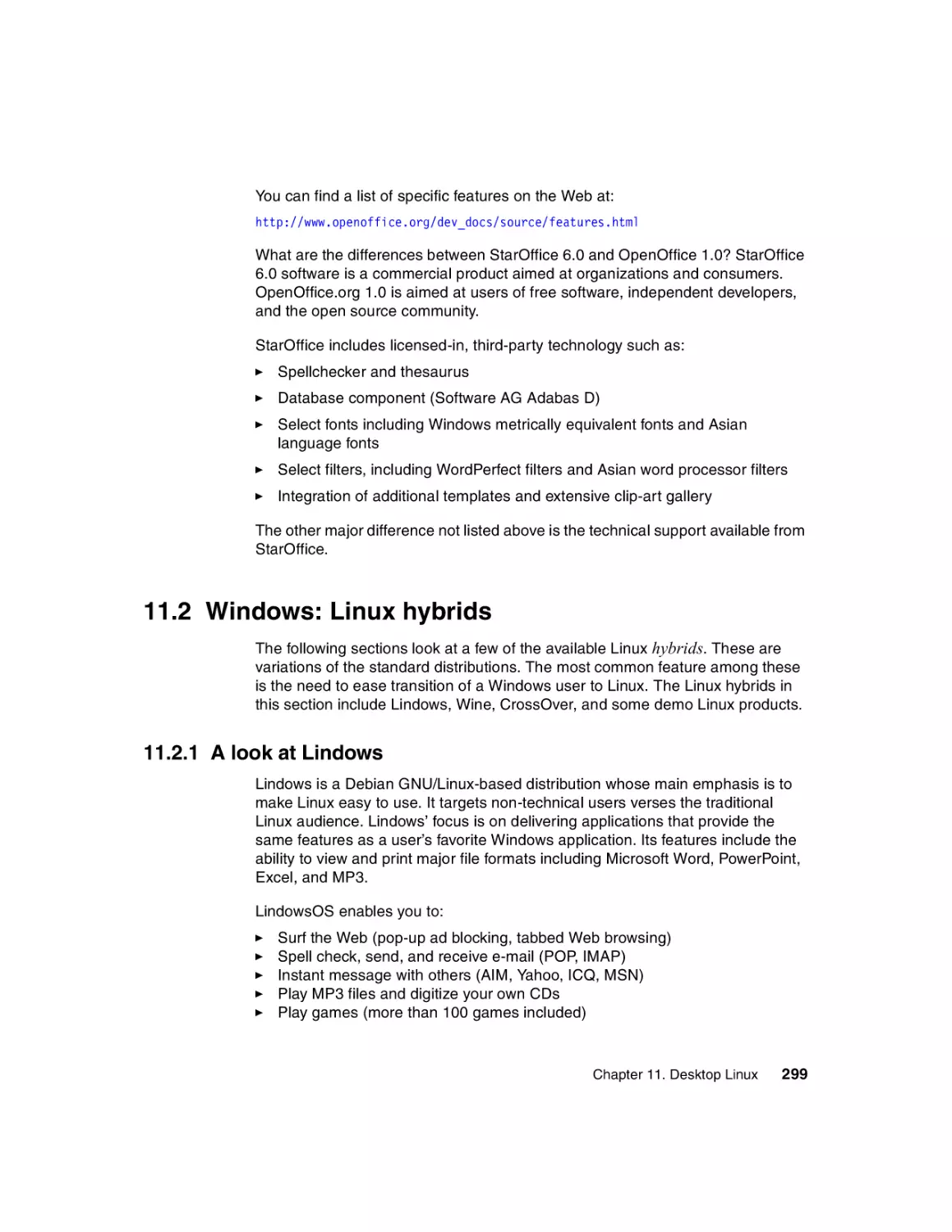 11.2 Windows
11.2.1 A look at Lindows