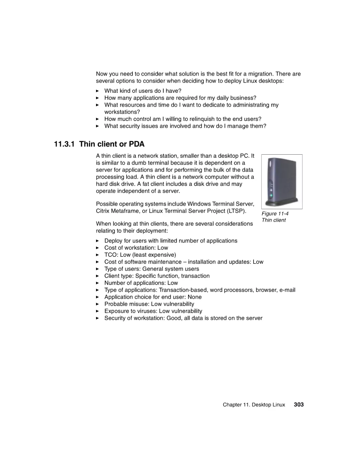11.3.1 Thin client or PDA