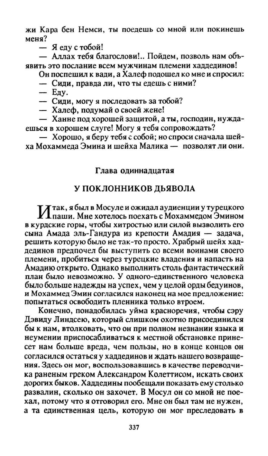 Глава одиннадцатая. У ПОКЛОННИКОВ ДЬЯВОЛА