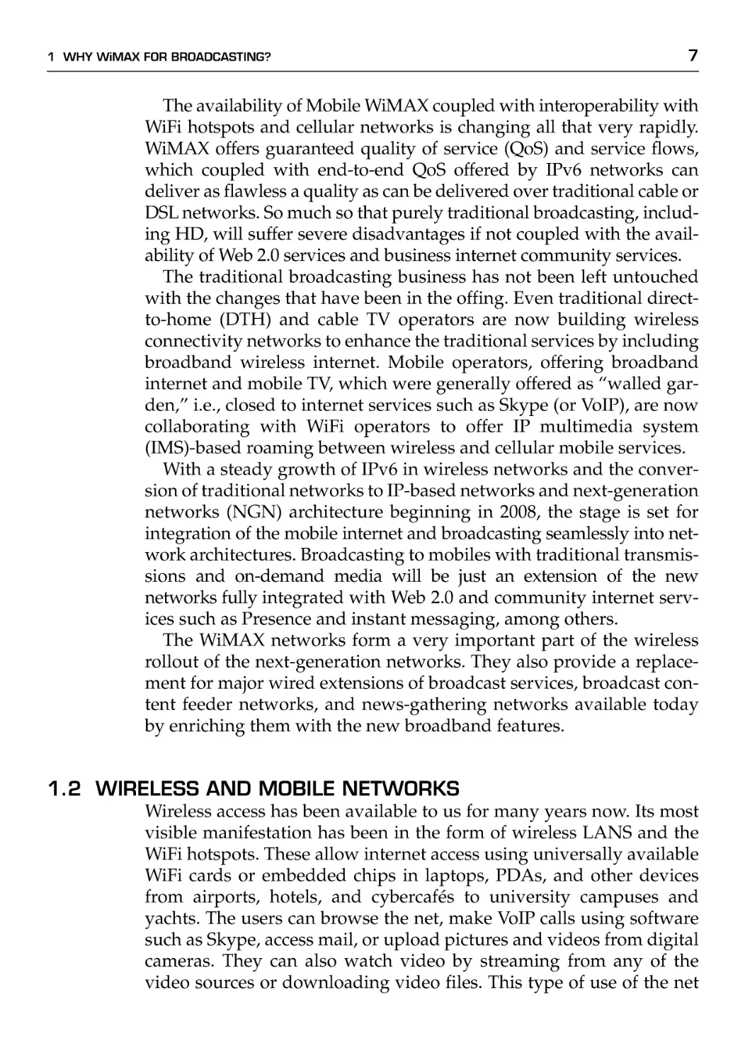 1.2 Wireless and Mobile Networks