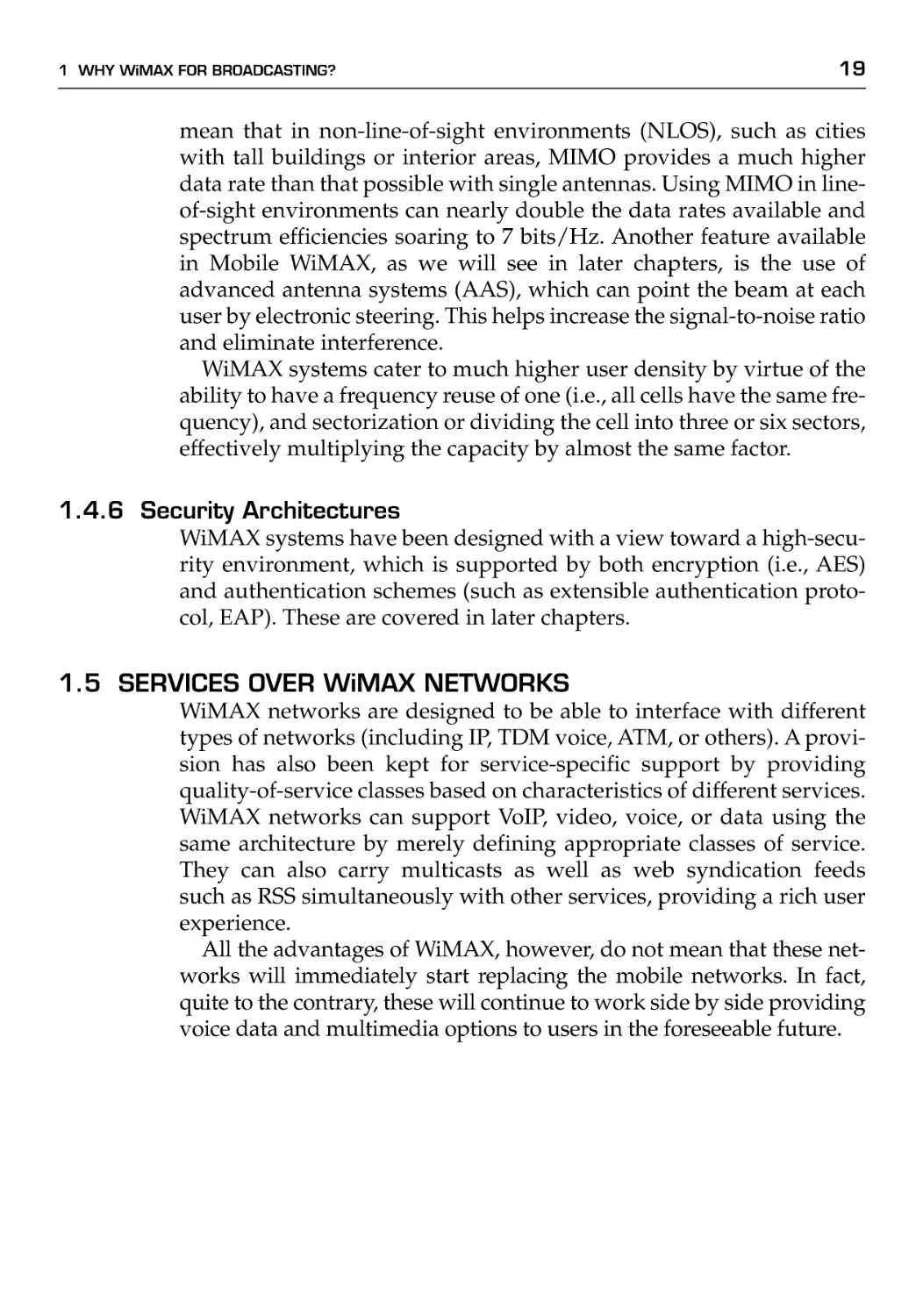 1.5 Services over WiMAX networks