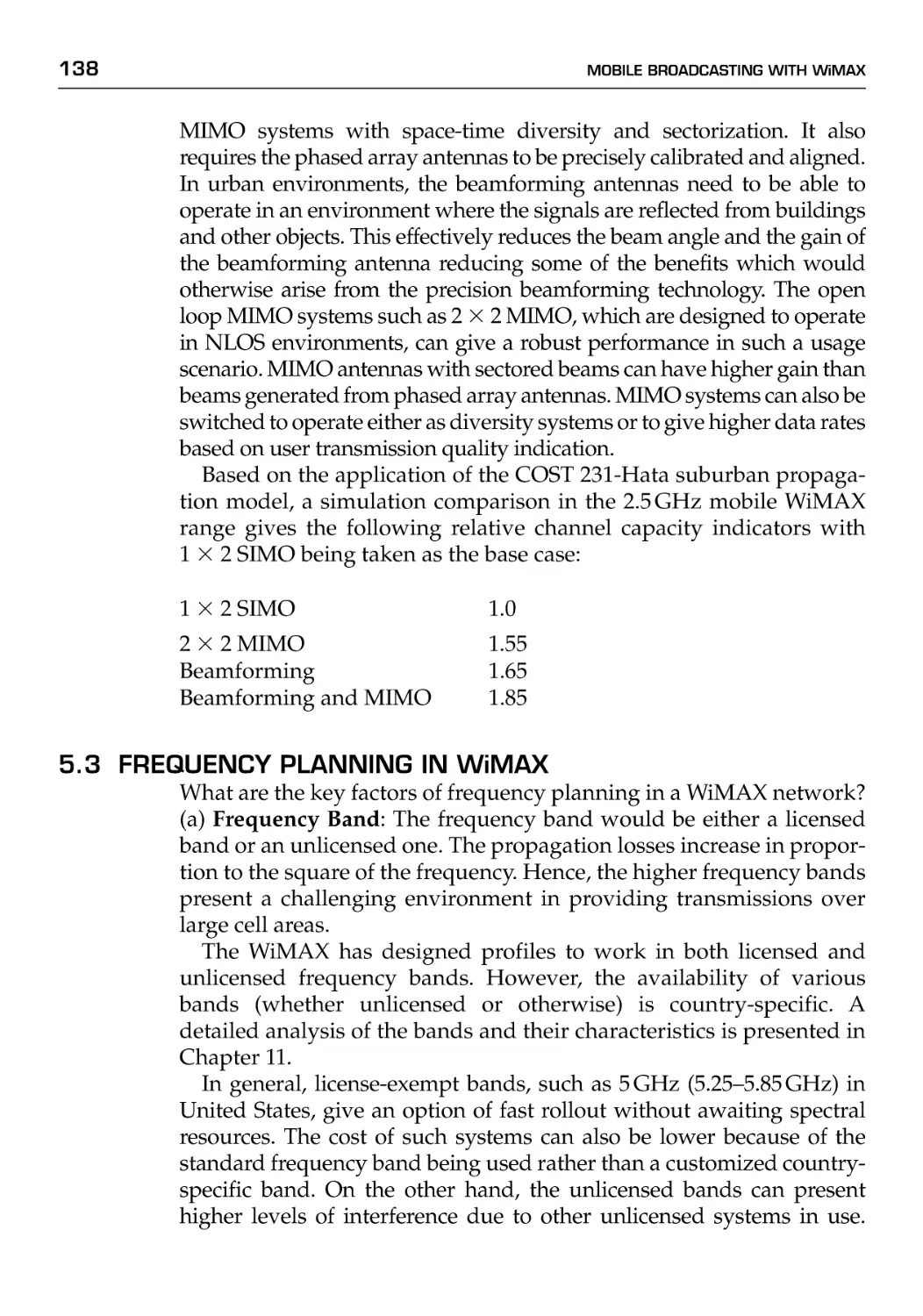 5.3 Frequency Planning in WiMAX